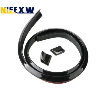 Spoiler posteriore per auto Kit labbro per tetto spoiler per bagagliaio universale per auto con modello in fibra di carbonio 5D nero lucido Installazione senza punzonatura 1,5 M