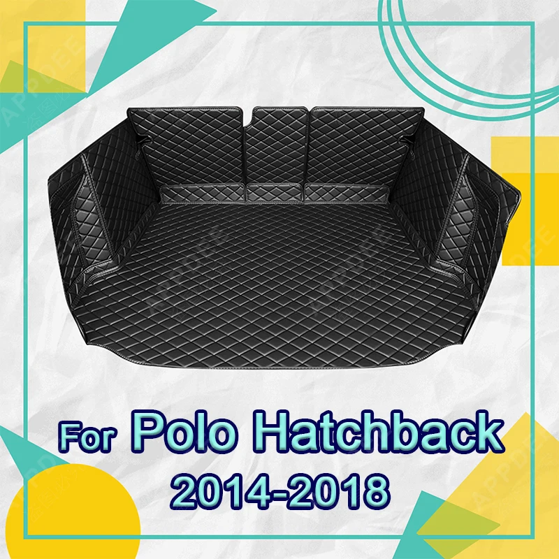 

Full Coverage Trunk Mat For VOLKSWAGEN Polo Hatchback 2014-2018 17 16 15 Car Boot Cover Pad Interior Protector Accessories