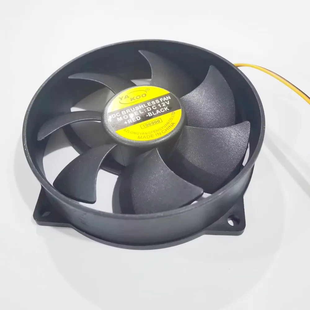 1pcs 92mm x 25mm 12V 3Pin Round Red Blade PC Intel AMD CPU Cooling Heatsink Fan