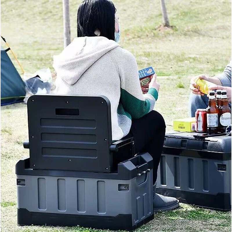 Car Trunk Box Toolbox Extra Large Car Seat Storage Case Folding Outdoor Organizer Plastic With Waterpoof Bag With waterproof bag 5