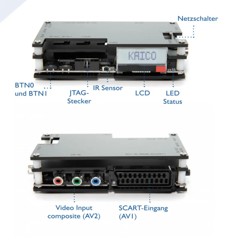 OSSC 스케일러 버전 1.8 오픈 소스 스캔 변환기는 RGB 인터페이스를 지원합니다.
