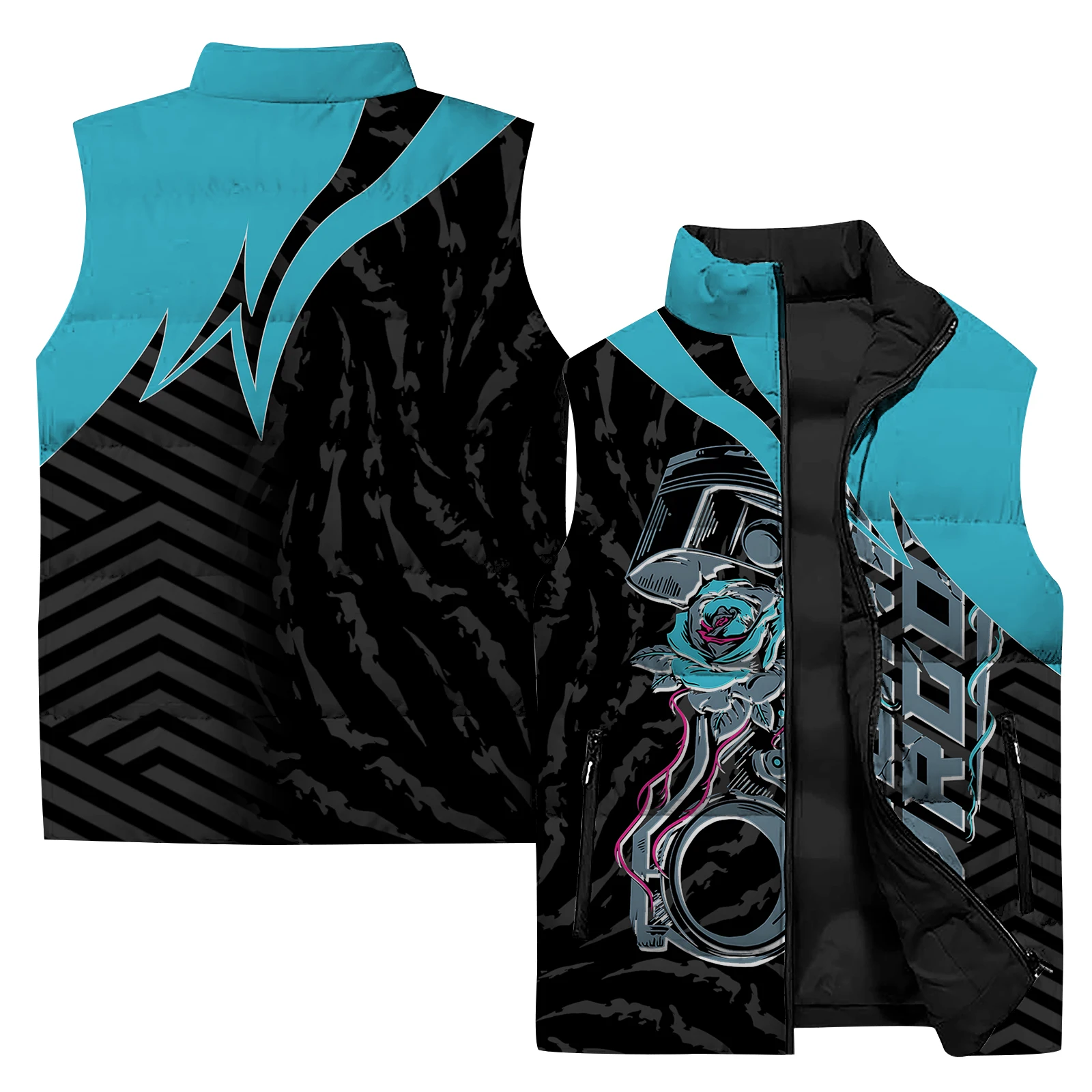 thumbnail image 1 of Chaquetas de invierno para hombre, chalecos térmicos para hombre, chalecos para hombre con estampado personalizado de radio, ropa de calle Harajuku, chalecos de viento frío, ropa, 1 of 4