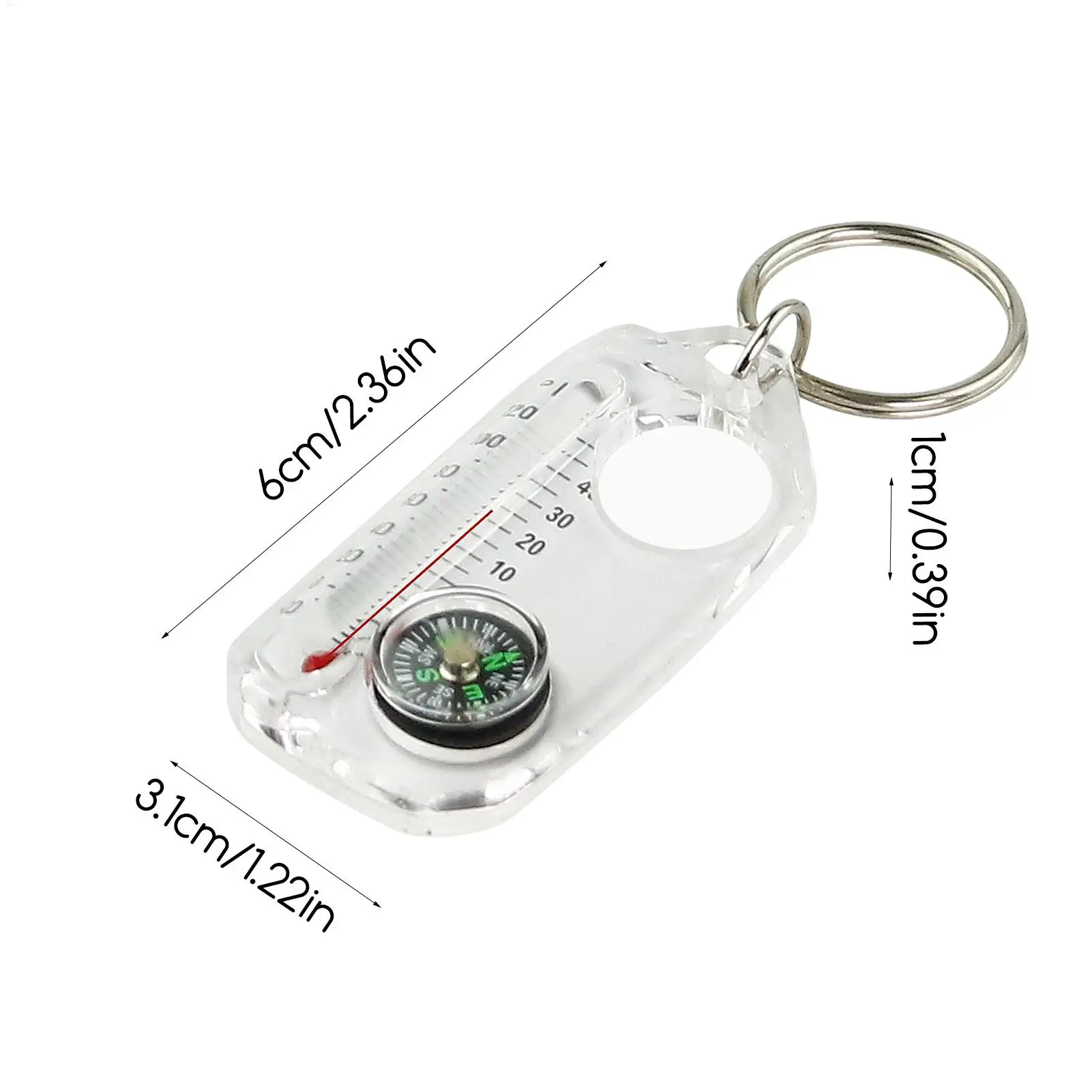 Mini Camping Compass Keychain 6