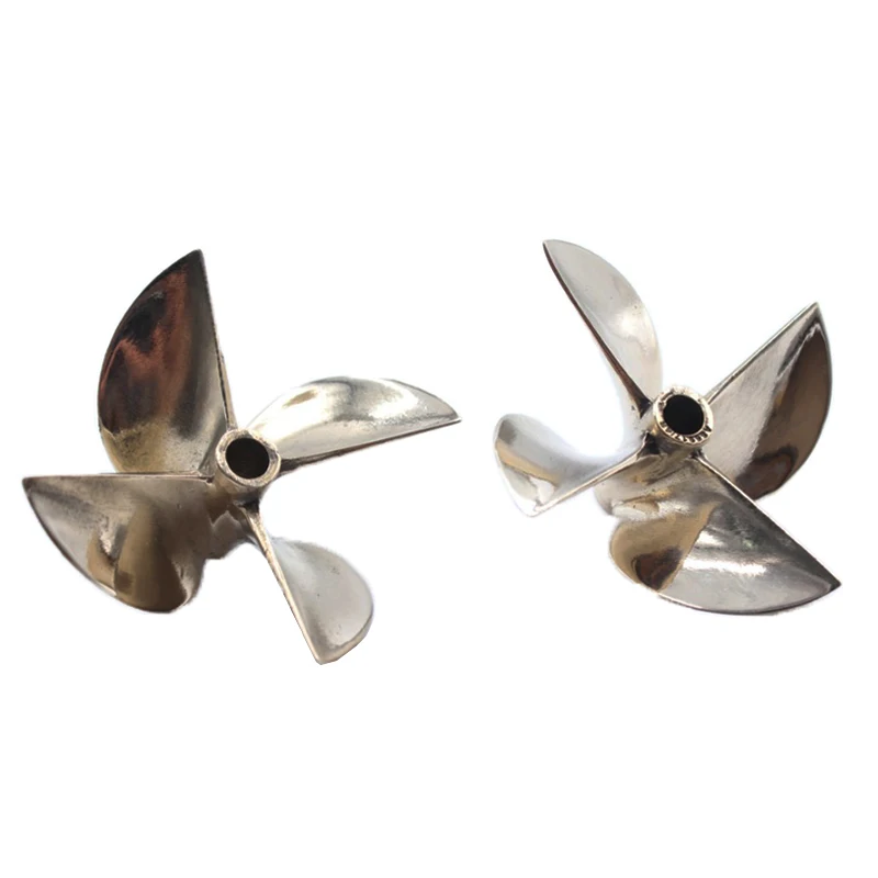 

1Pair Gasoline O-Boat 6717 Brass Four-blade CW CCW Propeller Paddle Diameter 67mm Inner-diameter 6.35mm Pitch 1.7 for RC Toy