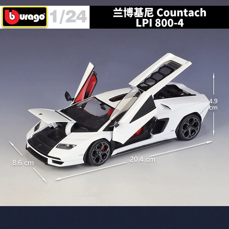 

Bburago 1:24 Lamborghini Countach LPI800-4 Alloy Sport Car Model Diecasts Metal Car Vehicles Model Simulation Toys Gifts Boys