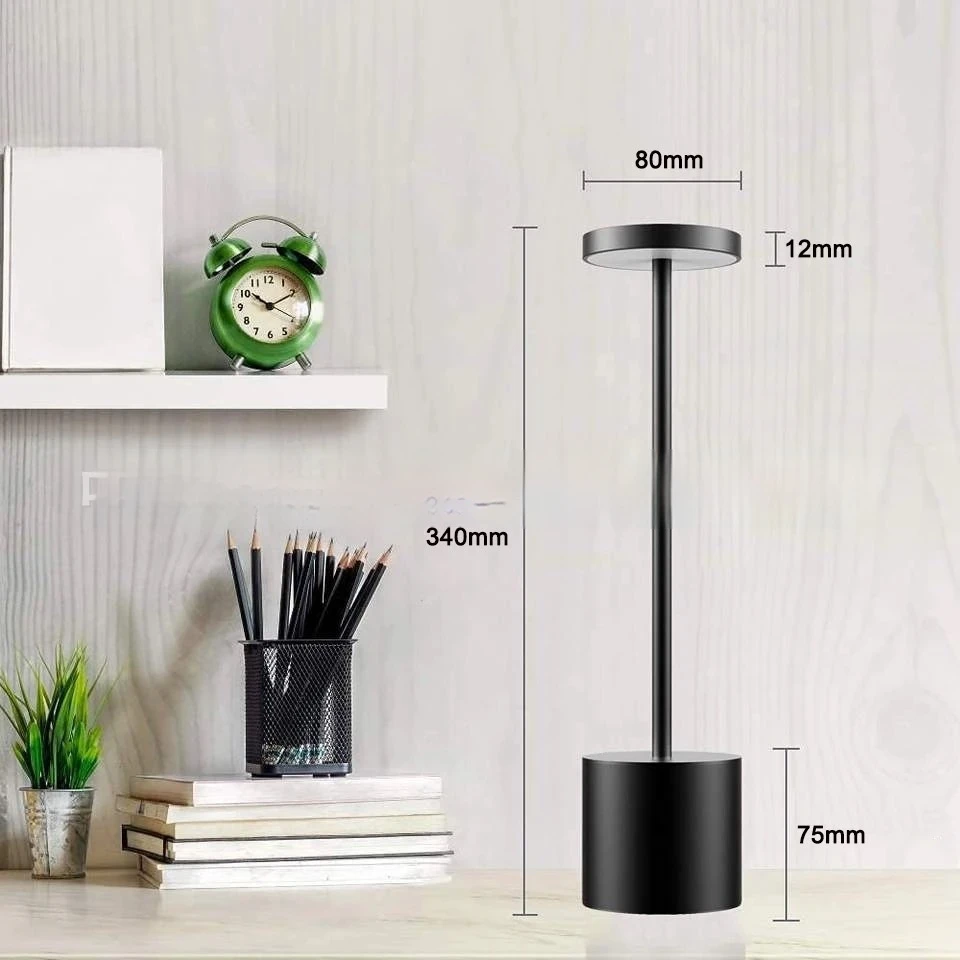 Table Lamp USB Metal Rechargeable Desk Light 3Colors Adjustable Creative Ambient Desktop Mood Mini Lighting Bedside Decorative 2