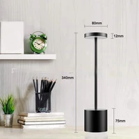 Table Lamp USB Metal Rechargeable Desk Light 3Colors Adjustable Creative Ambient Desktop Mood Mini Lighting Bedside Decorative 2
