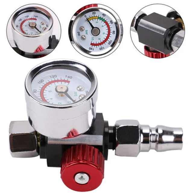 1PCS Pressure Gauge Pneumatic Pressure Regulating Valve - Spray Gun Air Pressure Controller - Tool Accessories 3
