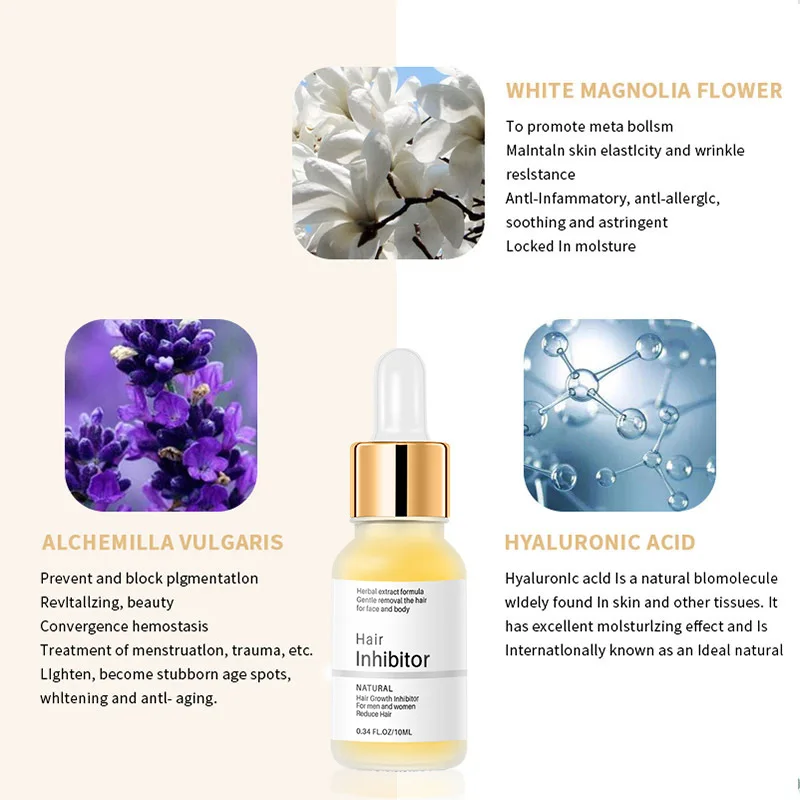Permanent Hair Inhibition Serum Painless Hair Remover Armpit Legs Arms Hair Growth Inhibitor Depilatory Body Cream Care For Men