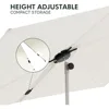 6x4 FT Balcony Umbrella, 360° Roating Rectangular Tilt Parasol UV 50+ Powder-coated Steel Pole Outdoor Umbrella for 4