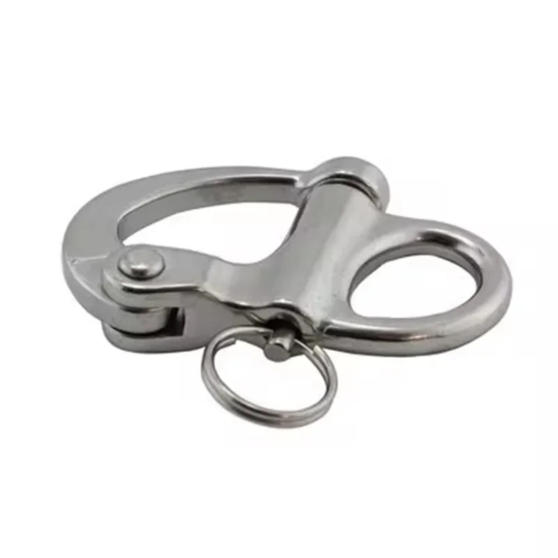 Stainless Steel Fixed Snap Anchor Shackle Rigging Fixed Eye Bail with Eye Ring For Sailboat 316 50