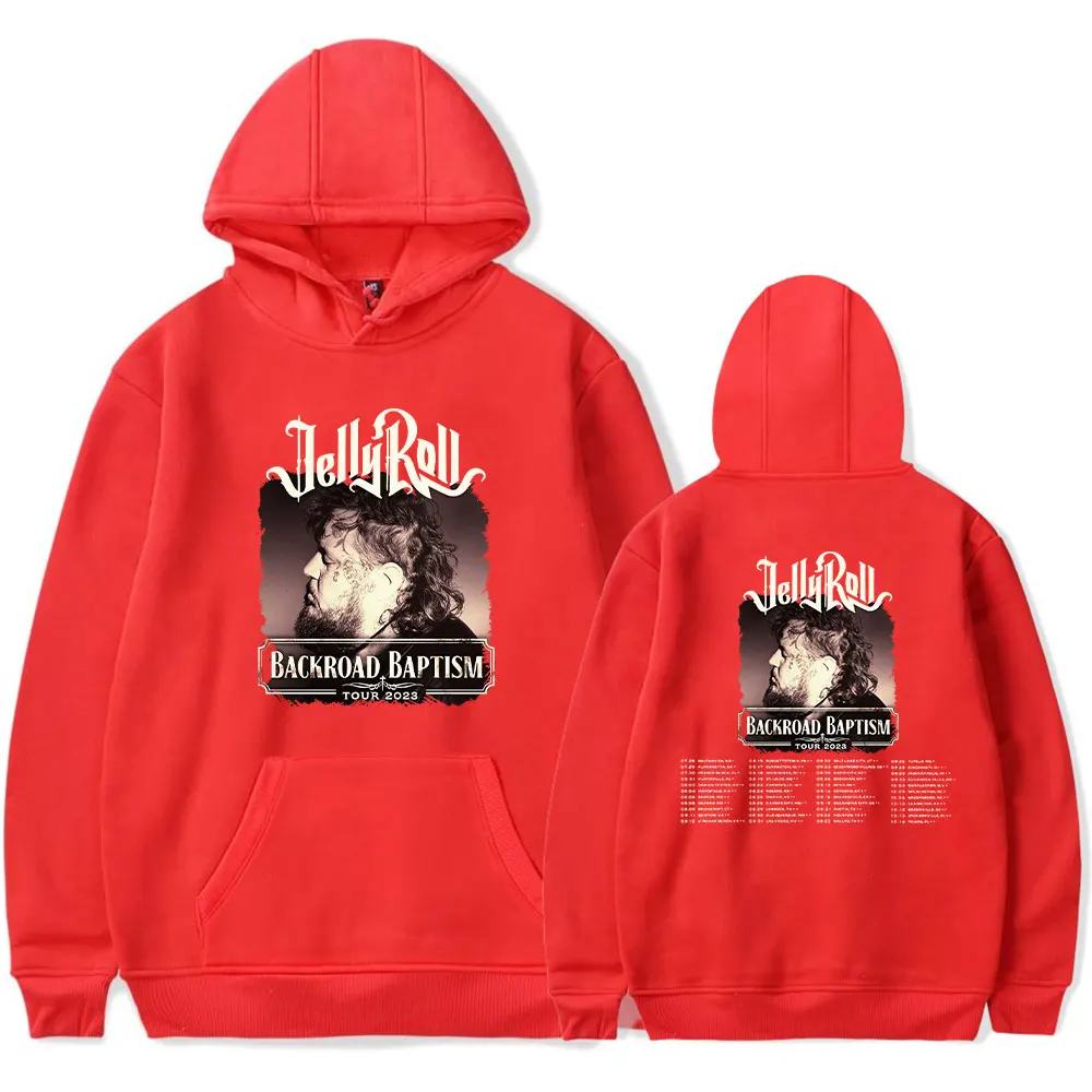 

Jelly Roll Backroad Baptism Tour Hoodie 2023 New Hip Hop Long Sleeve Streetwear Men Women Hooded Sweatshirt Fashion Clothes