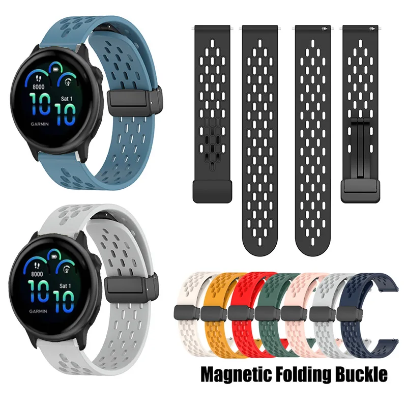 Breathable Silicone Strap with Magnetic Buckle
