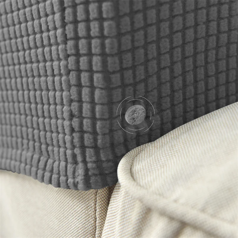 Set of 2 Stretch Sofa Arm Covers - Polar Fleece Anti-Dirt Furniture Protectors in Solid Color