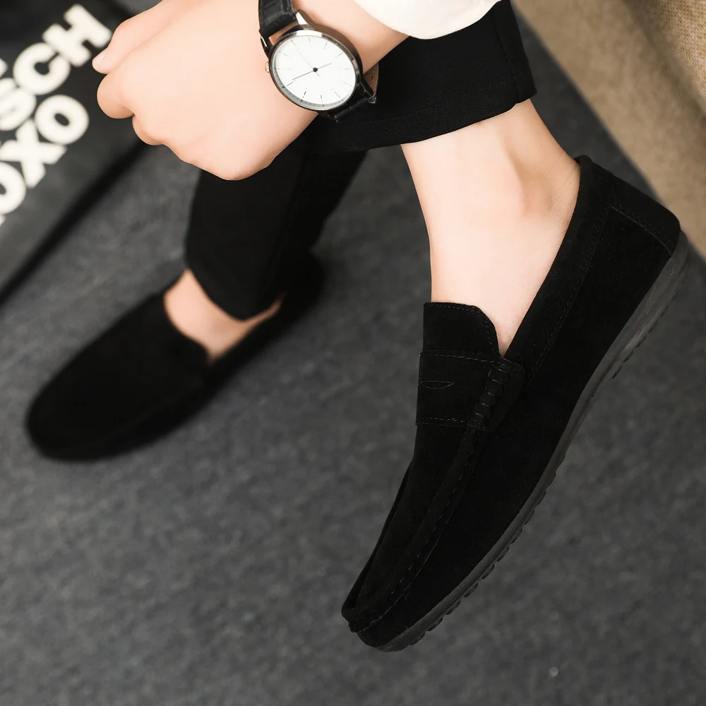 2026 Casual Men's Shoes Versatile Comfortable Work Shoes Driving Loafers Black, Grey, Khaki Three-Colour 5