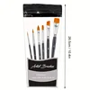6-Piece Professional Nylon Artist Brush Set - Multi-Function Paint Brushes for Acrylic, Watercolor, Oil, Gouache Painting - Easy 4