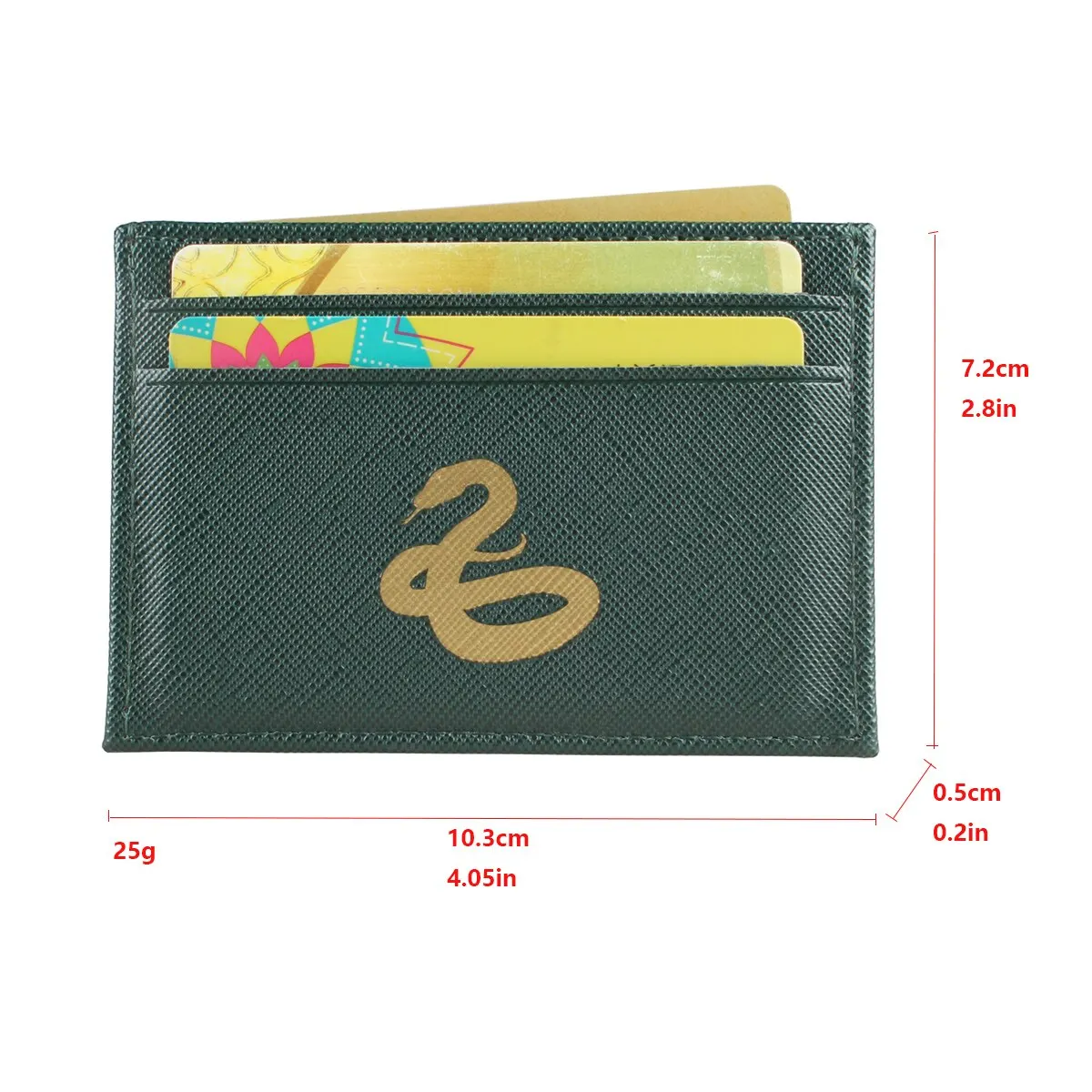 Snake Pattern Credit Card Holder Faux Leather Wallet With Multi Card Slots Portable Purse