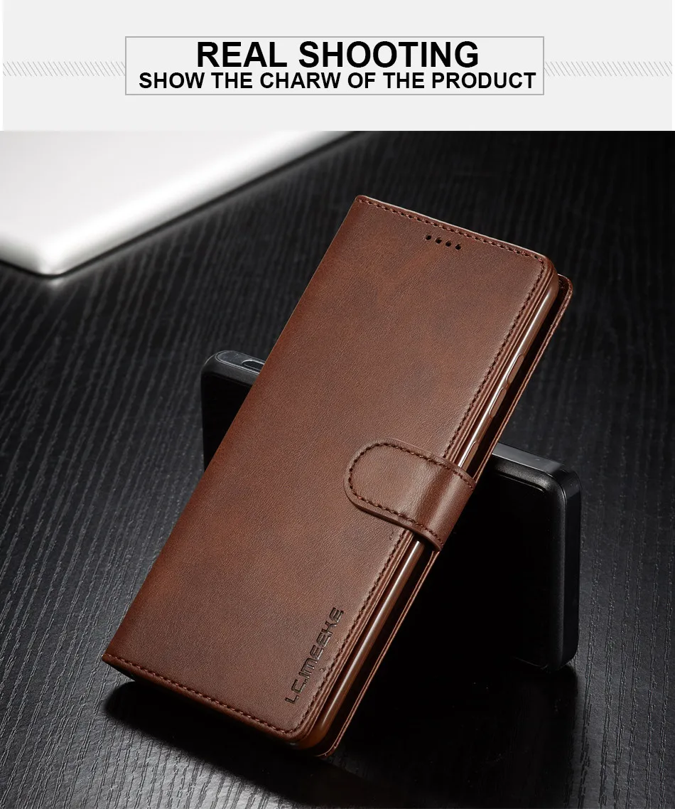 Leather Flip Phone Case with Card Slot Wallet - Universal Fit
