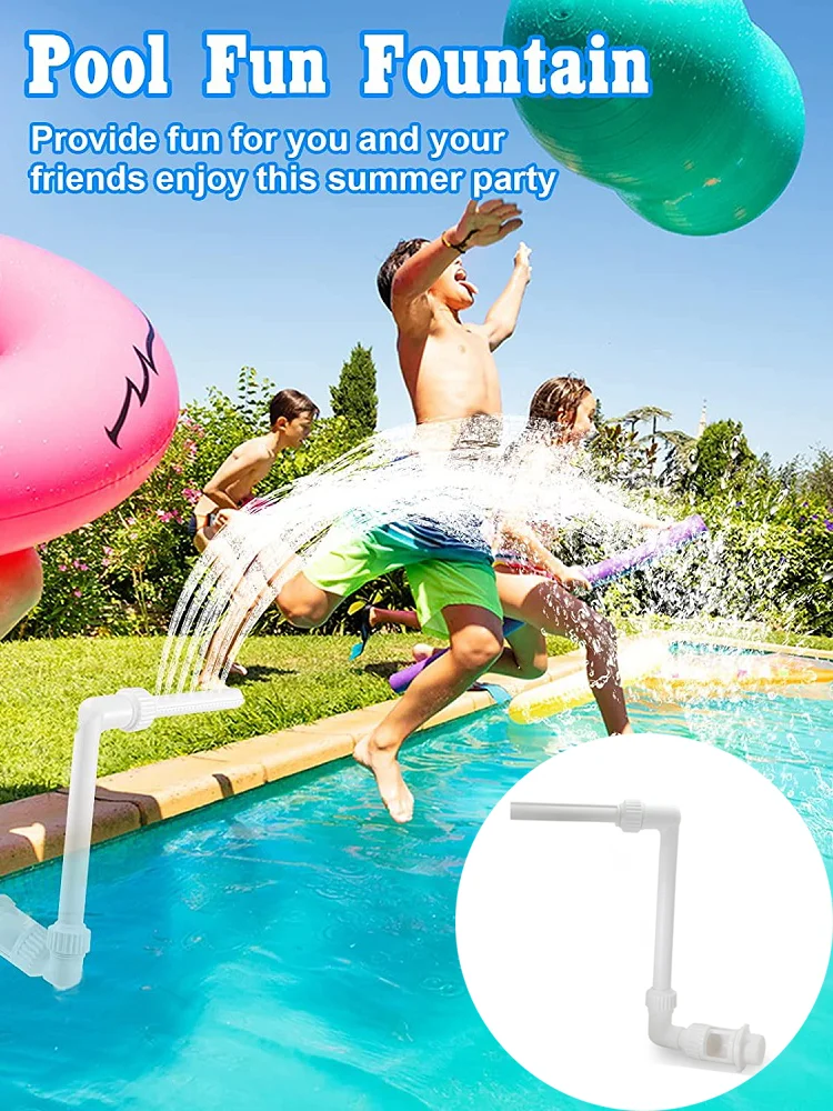 Pool Brunnen Mit 2 Sprühköpfen - Verstellbarer Wasserfall Für Pool & Spa