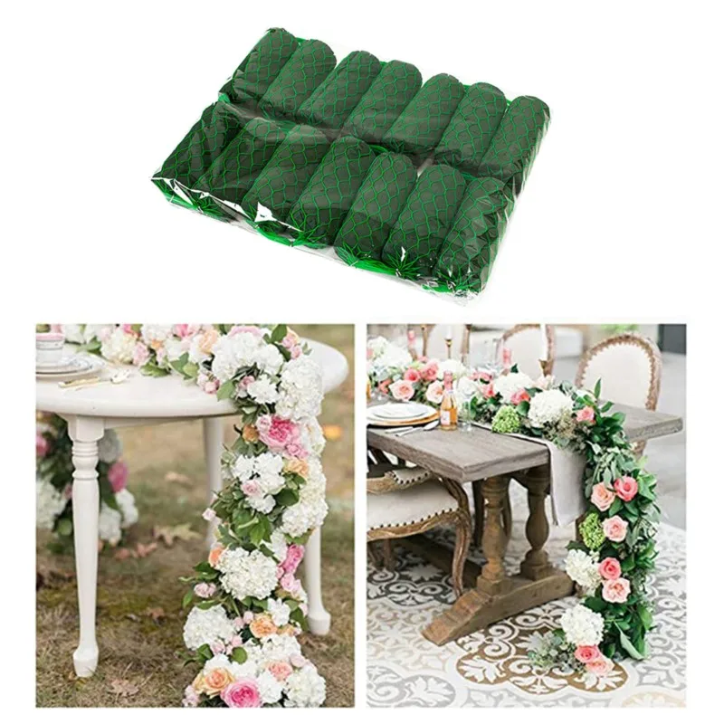 14PCS Wedding Floral Foam Garland Flowers Sponge Blocks Kit Absorption  Flower Holder Arch Door Floral Craft Dry Foam Bricks