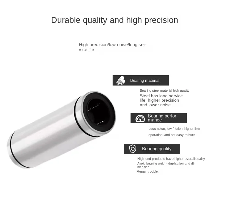 LM8LUU Linear Ball Bearing Bucha Rolamentos, peças