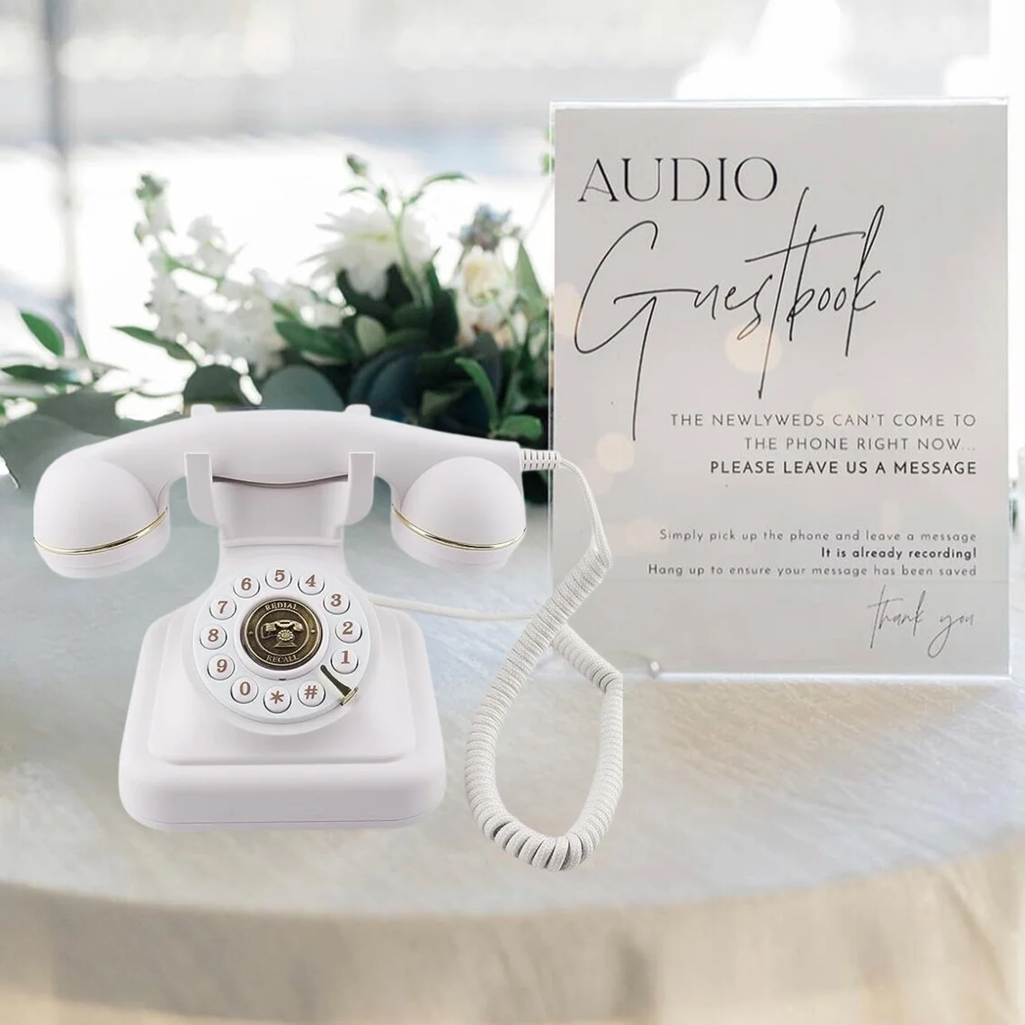 Wedding Audio Guestbook Telephone Wedding Phone For Party Gathering Audio Guest Book Telephone DIY Original Guestbook Message