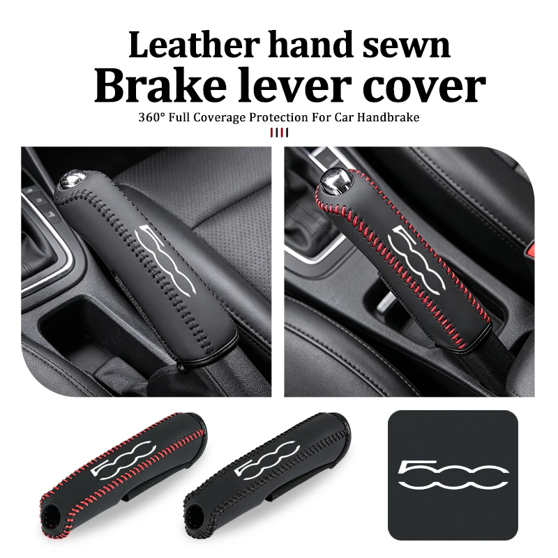 Leather Handbrake Sleeve Cover - Premium Car Interior Accessory