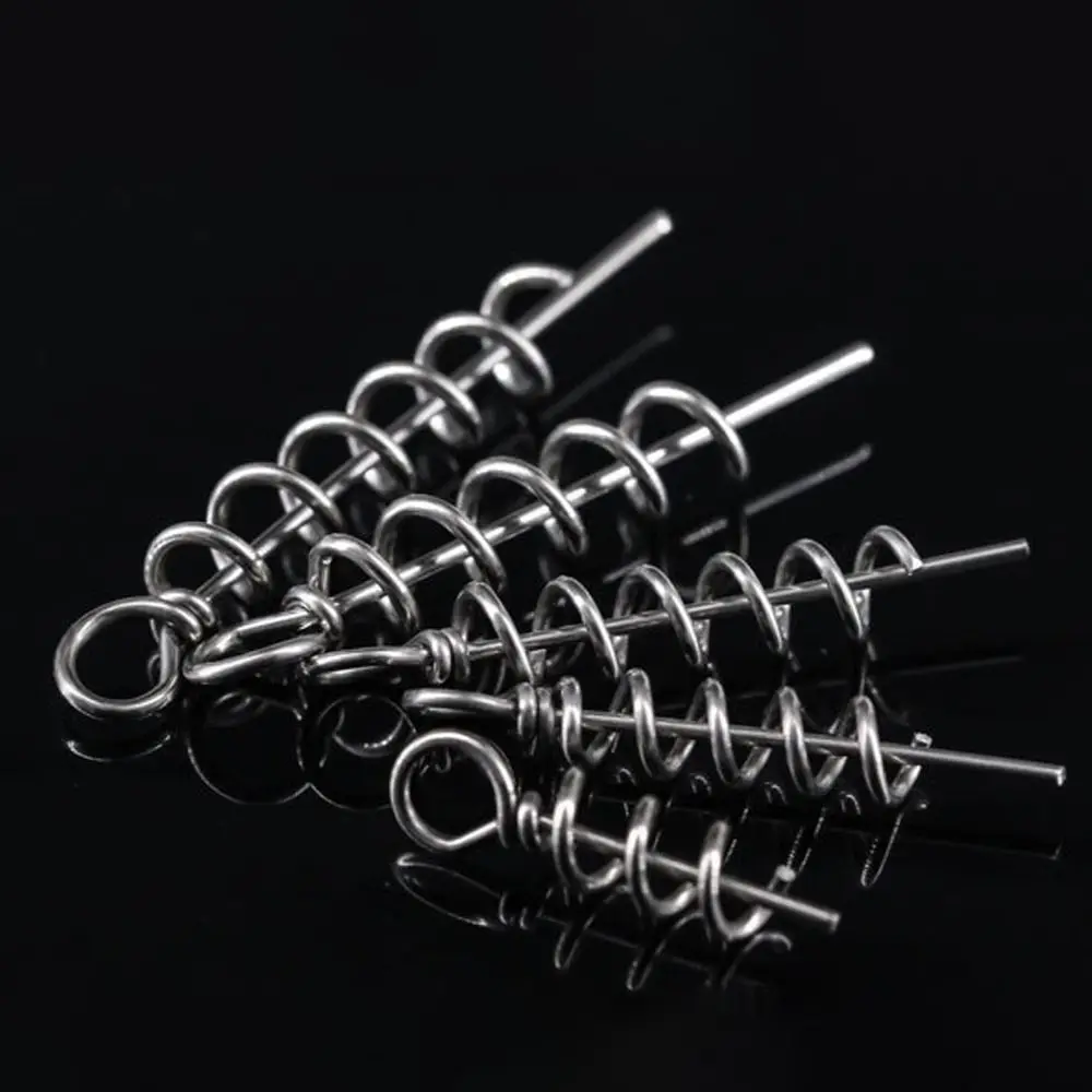 Soft Lure Baits Hook Pin Spring Fixed Lock Fishing Screw Needle 14