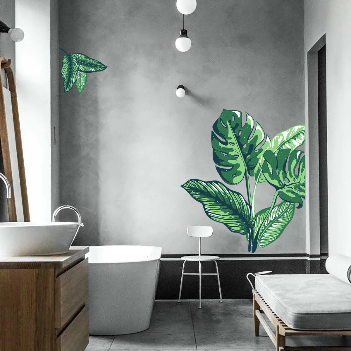 

Nordic Green Plants Leaves Wall Stickers for Living Room Bedroom Eco-friendly Vinyl Wall Decals Art Murals Poster Home Decor
