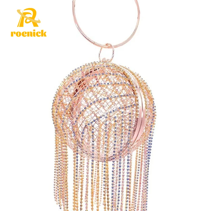 

Женские вечерние сумочки ROENICK с бабочкой, женские сумочки для вечеринки, свадьбы, праздвечерние чный клатч с бисером и кисточкой