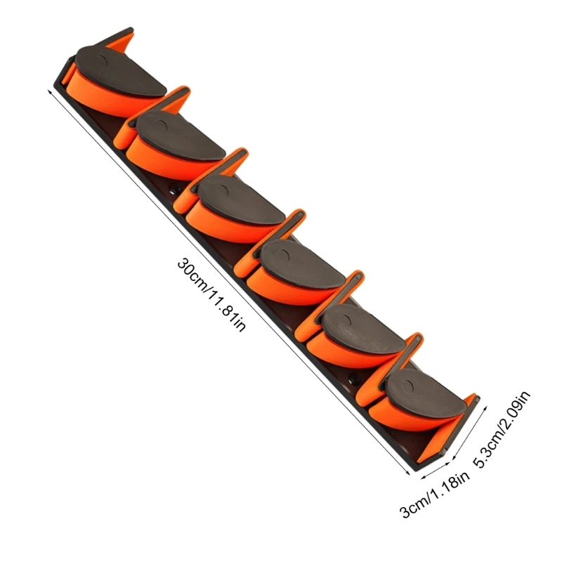 Wall Mounted with Foam, Horizontal 6 Rods Storage Fishing Rod Stand Organizers