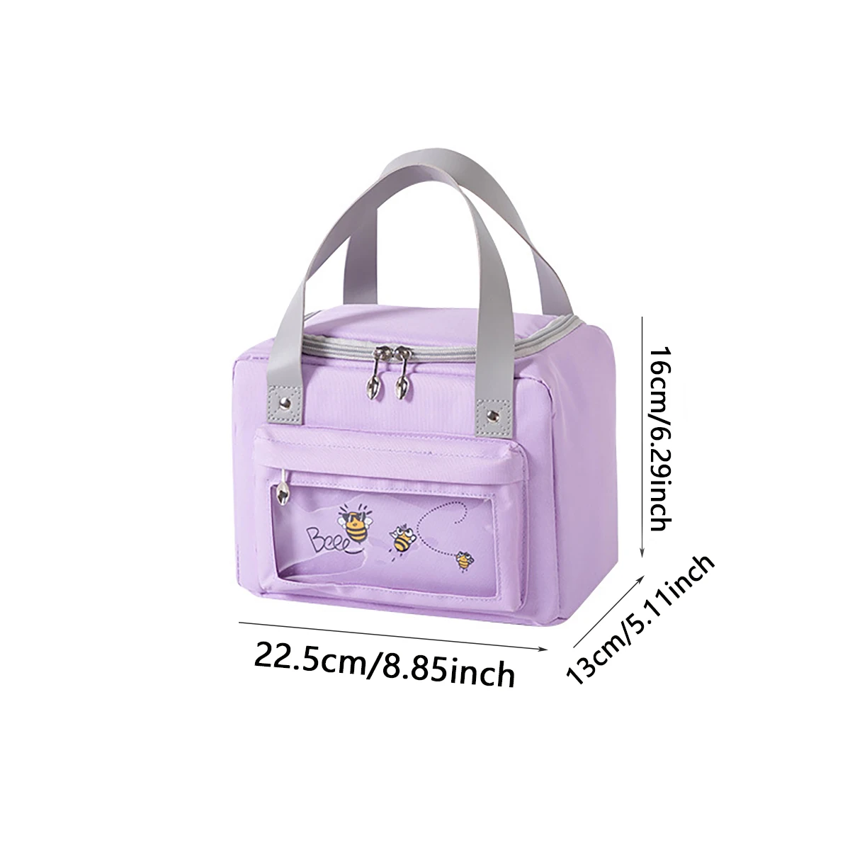 1PC-hand-held lunch bag portable picnic bag outdoor insulation bag aluminum lunch bag lunch bag