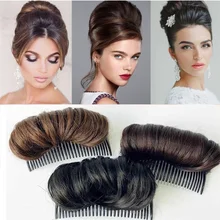 

1 Pc Synthetic False Hair DIY Fluffy Hair Pad Hair Bun Black Brown Natural Hair Extension Princess Styling Styling Tool
