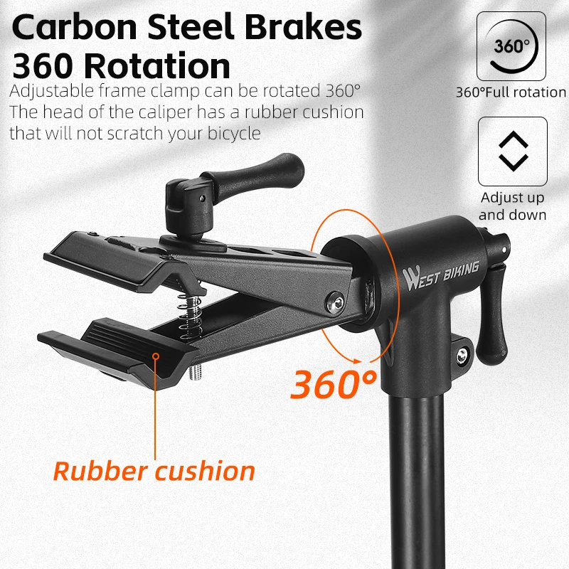 Cavalletto Portabici Pieghevole WEST BIKING - Regolabile Per Manutenzione Bici - 35kg - copertina