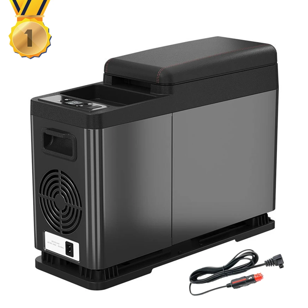 Alpicool 휴대용 쿨러 냉동고 DC12V-24V, 밴 RV 차량 피크닉 캠핑 무소음 자동차 냉장고, 자동차 팔걸이 미니 냉장고, 8L