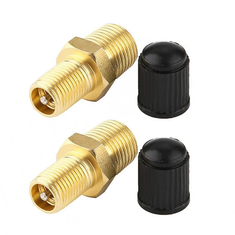 2pcs 1/8 Solid Brass Air Compressor Tank Fill Valve Hexagonal Valves