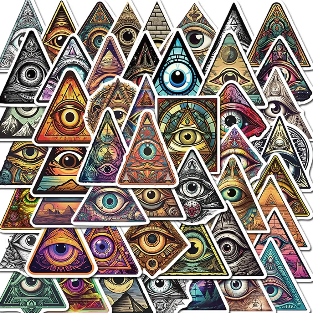 10/25/50PCS Cool God All Seeing Eye Stickers DIY Scrapbooking Notebook Luggage Laptop Decals Kids Toys