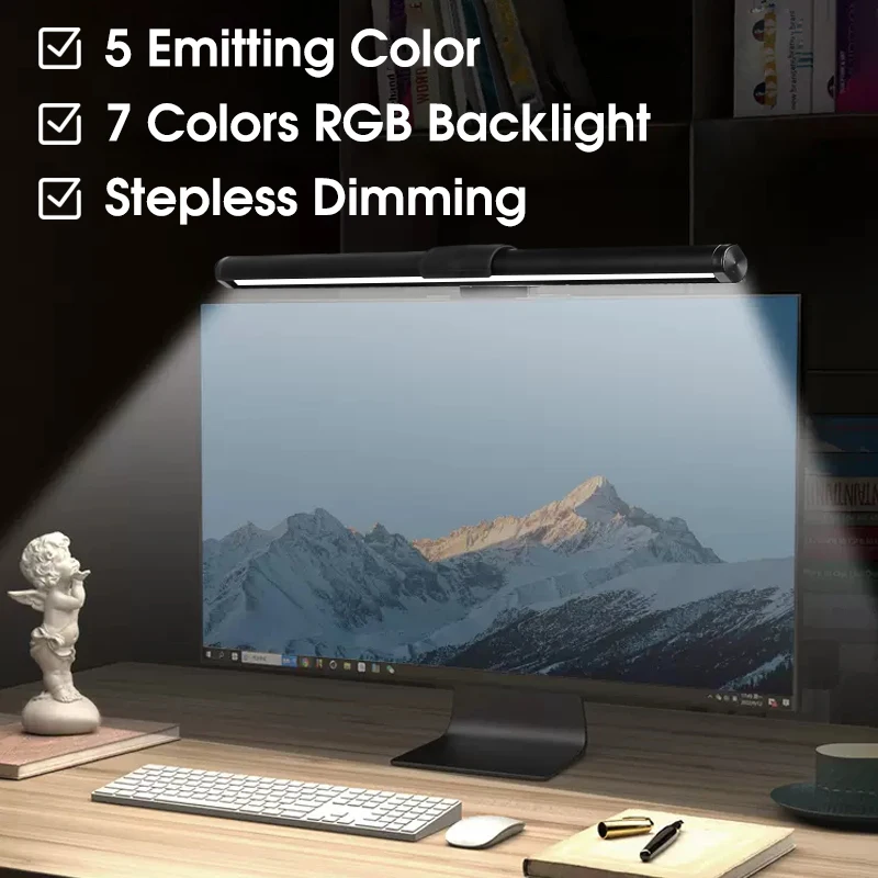 RGB Monitor Light Bar Led Computer Desk Lamps USB Reading Light Hanging