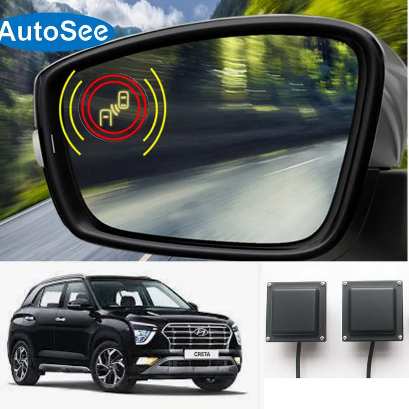 For Hyundai Creta Car Blind Spot Area Monitoring Bsm Radar Sensor Side