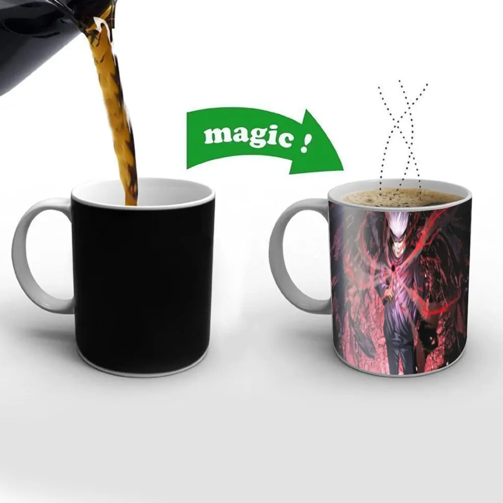 

Animation-Jujutsu-Kaisen Ceramic Coffee Mugs Color Change Tea Cup Milk Cups Interesting Gifts