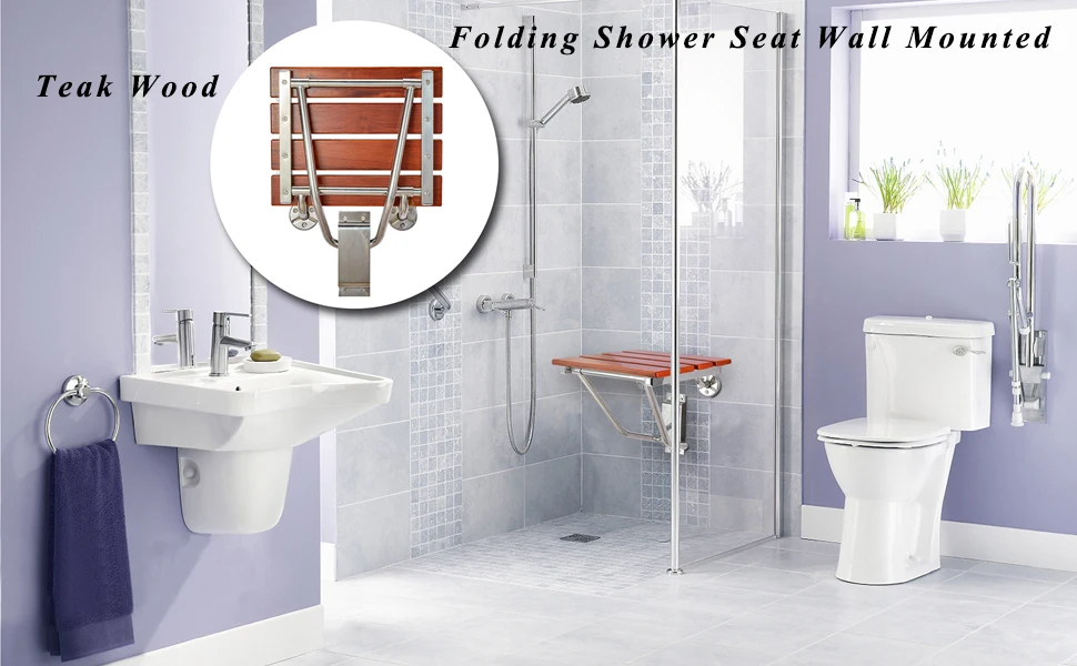 folding shower seat wall mounted