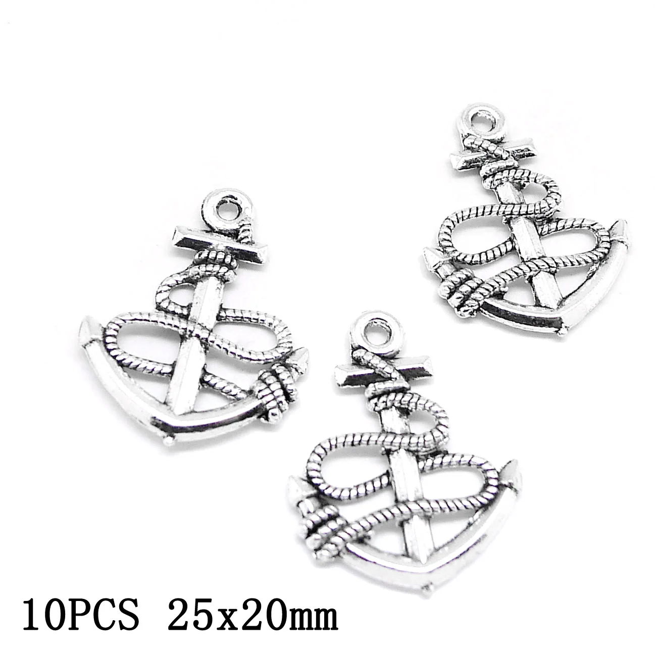 

Wholesale DIY Vintage Silver Color Anchor Rudder Charms Trinket For Necklace Bracelet Earring Keychain Alloy Jewelry Accessories