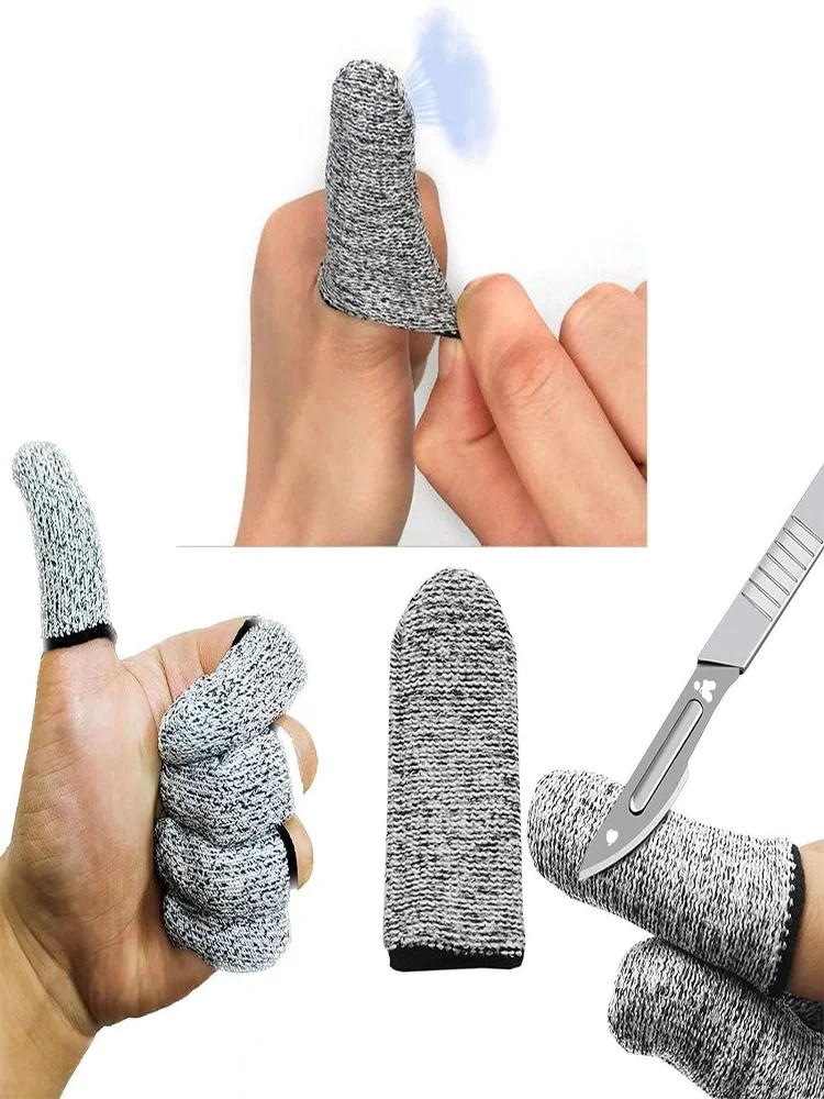10 Pcs Anti-cut Finger Protector Finger Cover Kitchen Tool Thumb Knife Picker Finger Cover F Protection Cutting Finger Gadgets 6