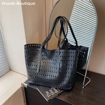 borse luxury firmate borsa mare donna borse lusso firmate Borse a tracolla di grandi dimensioni per le donne Borsa hobo a secchiello con design scavato Borse shopper di grande capacità Borse di design di lusso