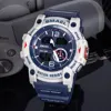 SMAEL Sport Watch Military Wristwatch for Men Alarm Stopwatch LED Digital Back Light Dual Time Display Waterproof Watch Men 8007 3