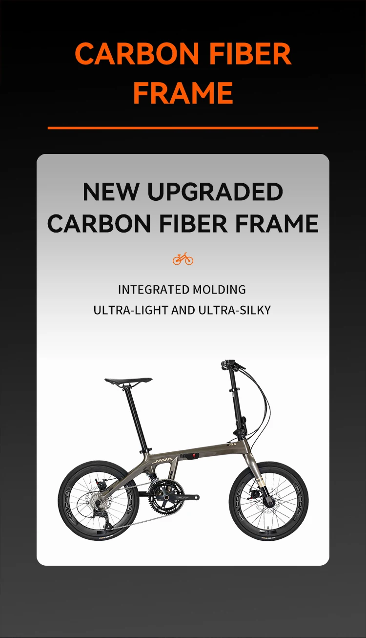 Disc Brake Java Carbon Aria Carbon Fiber Folding Bike 18 Speed 20