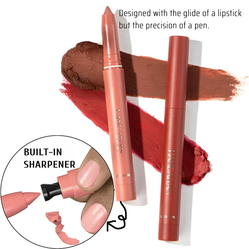 6 Colors Velvet Matte Lips Liner Pencil Nude Dark Red Sexy Lipstick Waterproof Long Lasting Color Rendering Lips Beauty Cosmetic