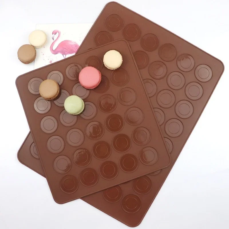 Silicone Macaron Pastry Oven Baking Mould 30/48 Cavity DIY Cake Roll Mat Cake Pad Baking Mat Molds Patisserie 3D Mould Sheet