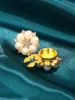 2pcs Faux Pearl Rhinestone Shirt Buttons Button Cover Cufflinks Button Pins for Ladies Clothing Accessories, Holiday Gift 3