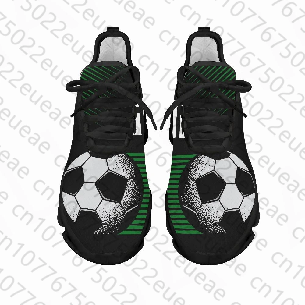 

Мужские сетчатые кроссовки, черные дышащие кроссовки с принтом в виде футбольного мяча, на шнуровке, весна-осень 2022